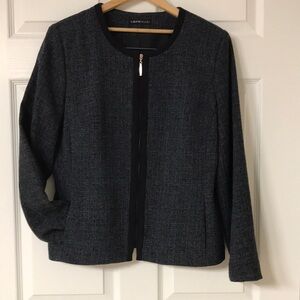 Vintage Laura Studio Blazer Black / Navy & Blue, Fully Lined, Size 12